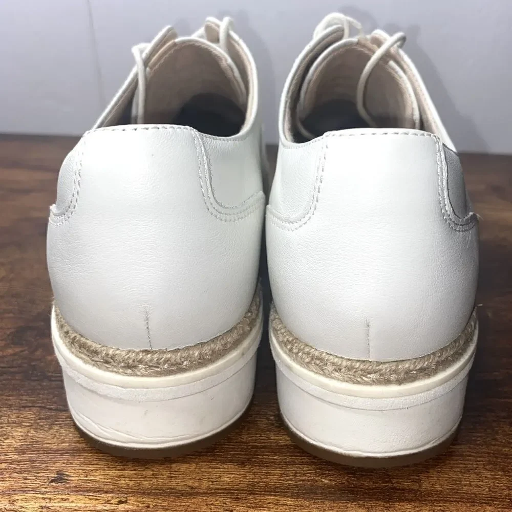 Clarks Teadale Rhea White Leather Platform Oxford Comfort Shoes Women’s 10